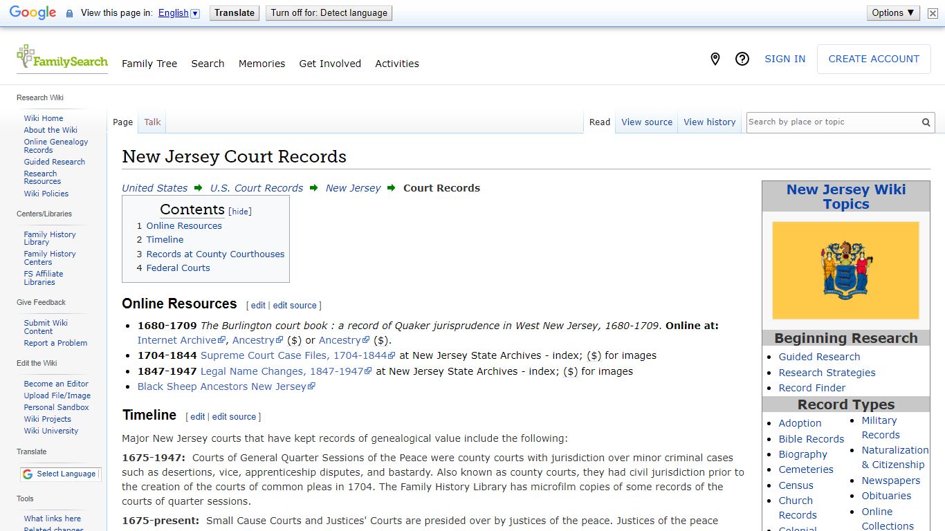 New Jersey Court Records • FamilySearch