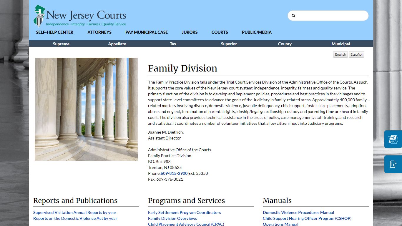 Family Practice Division - New Jersey Superior Court